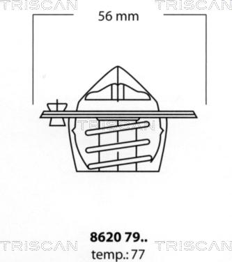 Triscan 8620 7977 - Thermostat, Kühlmittel alexcarstop-ersatzteile.com