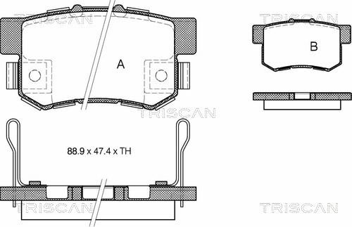 Triscan 8110 40058 - Bremsbelagsatz, Scheibenbremse alexcarstop-ersatzteile.com