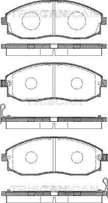 Triscan 8110 43008 - Bremsbelagsatz, Scheibenbremse alexcarstop-ersatzteile.com