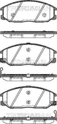 Triscan 8110 43013 - Bremsbelagsatz, Scheibenbremse alexcarstop-ersatzteile.com