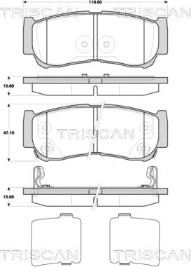 Triscan 8110 43030 - Bremsbelagsatz, Scheibenbremse alexcarstop-ersatzteile.com