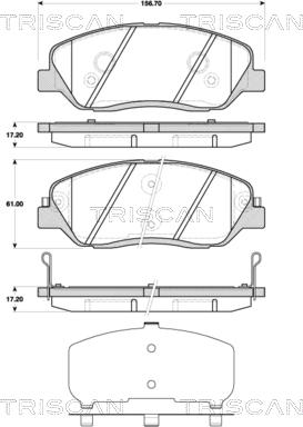 Triscan 8110 43029 - Bremsbelagsatz, Scheibenbremse alexcarstop-ersatzteile.com