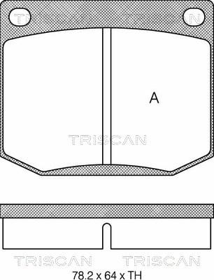 Triscan 8110 65604 - Bremsbelagsatz, Scheibenbremse alexcarstop-ersatzteile.com