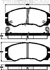 Triscan 8110 60001 - Bremsbelagsatz, Scheibenbremse alexcarstop-ersatzteile.com