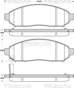 Triscan 8110 14046 - Bremsbelagsatz, Scheibenbremse alexcarstop-ersatzteile.com