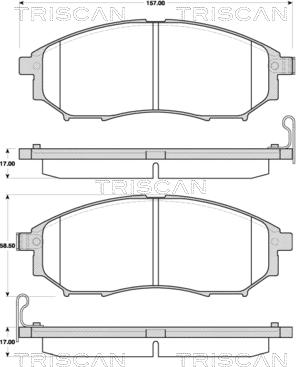 Triscan 8110 14047 - Bremsbelagsatz, Scheibenbremse alexcarstop-ersatzteile.com