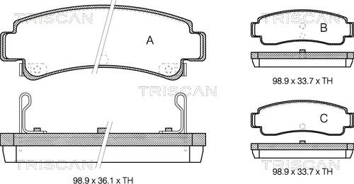 Triscan 8110 14166 - Bremsbelagsatz, Scheibenbremse alexcarstop-ersatzteile.com