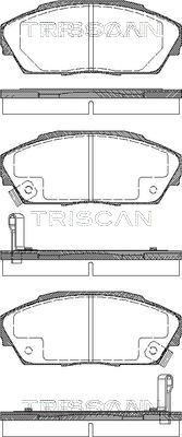 Triscan 8110 10974 - Bremsbelagsatz, Scheibenbremse alexcarstop-ersatzteile.com