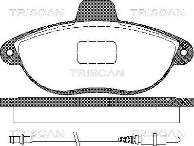 Triscan 8110 10501 - Bremsbelagsatz, Scheibenbremse alexcarstop-ersatzteile.com