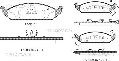 Triscan 8110 10514 - Bremsbelagsatz, Scheibenbremse alexcarstop-ersatzteile.com