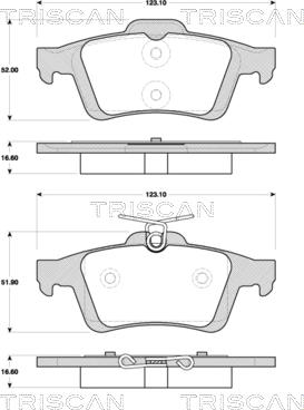 Triscan 8110 10570 - Bremsbelagsatz, Scheibenbremse alexcarstop-ersatzteile.com