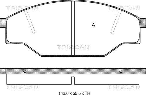 Triscan 8110 10005 - Bremsbelagsatz, Scheibenbremse alexcarstop-ersatzteile.com