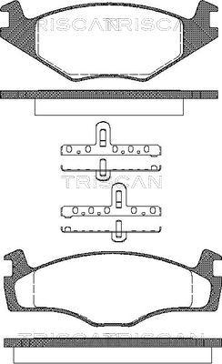 Triscan 8110 10104 - Bremsbelagsatz, Scheibenbremse alexcarstop-ersatzteile.com