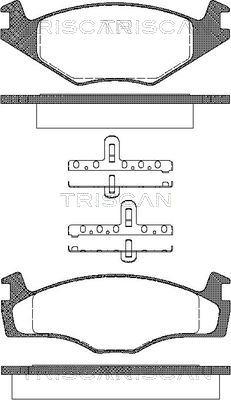 Triscan 8110 10105 - Bremsbelagsatz, Scheibenbremse alexcarstop-ersatzteile.com