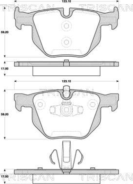 Triscan 8110 11030 - Bremsbelagsatz, Scheibenbremse alexcarstop-ersatzteile.com