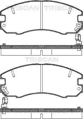 Triscan 1100-031604 - Bremsbelagsatz, Scheibenbremse alexcarstop-ersatzteile.com