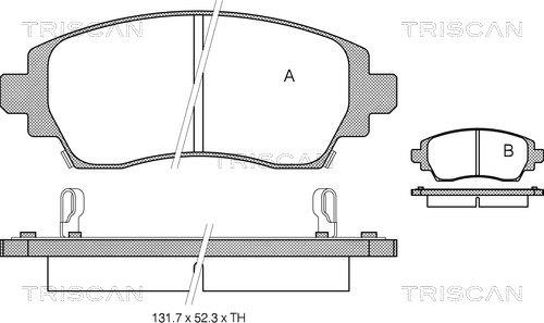 Triscan 8110 13021 - Bremsbelagsatz, Scheibenbremse alexcarstop-ersatzteile.com