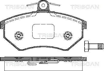 Triscan 8110 29986 - Bremsbelagsatz, Scheibenbremse alexcarstop-ersatzteile.com