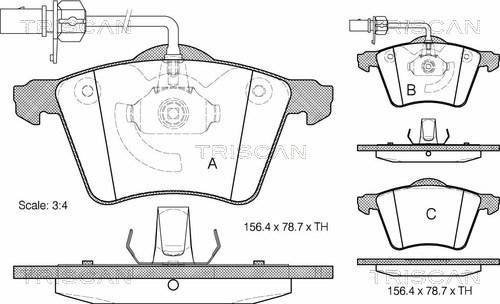 Triscan 8110 29026 - Bremsbelagsatz, Scheibenbremse alexcarstop-ersatzteile.com