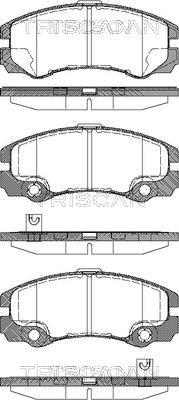 Triscan 8110 24016 - Bremsbelagsatz, Scheibenbremse alexcarstop-ersatzteile.com