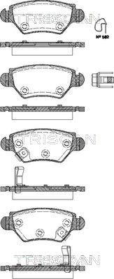 Triscan 8110 24013 - Bremsbelagsatz, Scheibenbremse alexcarstop-ersatzteile.com