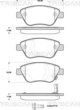 Triscan 8110 24029 - Bremsbelagsatz, Scheibenbremse alexcarstop-ersatzteile.com