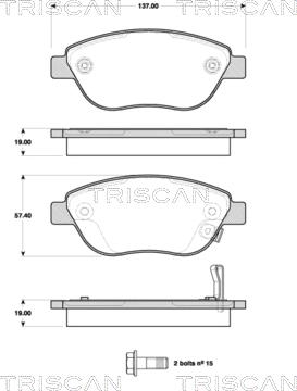 Triscan 8110 24028 - Bremsbelagsatz, Scheibenbremse alexcarstop-ersatzteile.com