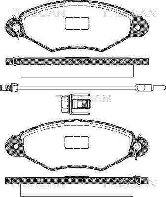 Triscan 8110 25015 - Bremsbelagsatz, Scheibenbremse alexcarstop-ersatzteile.com