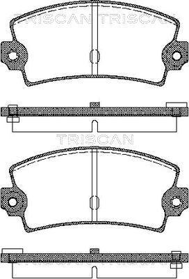 Triscan 8110 25016 - Bremsbelagsatz, Scheibenbremse alexcarstop-ersatzteile.com