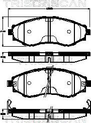 Triscan 8110 21008 - Bremsbelagsatz, Scheibenbremse alexcarstop-ersatzteile.com