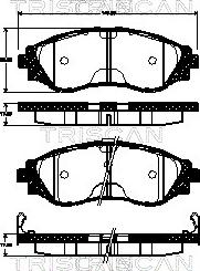 Triscan 8110 21010 - Bremsbelagsatz, Scheibenbremse alexcarstop-ersatzteile.com