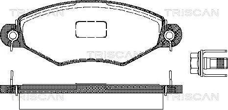 Triscan 8110 28013 - Bremsbelagsatz, Scheibenbremse alexcarstop-ersatzteile.com