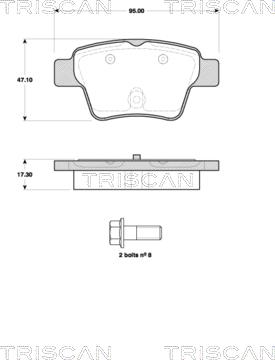 Triscan 8110 28039 - Bremsbelagsatz, Scheibenbremse alexcarstop-ersatzteile.com