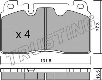 Trusting 995.0 - Bremsbelagsatz, Scheibenbremse alexcarstop-ersatzteile.com