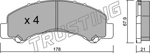 Trusting 941.0 - Bremsbelagsatz, Scheibenbremse alexcarstop-ersatzteile.com