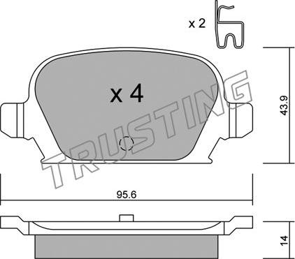 Trusting 557.0 - Bremsbelagsatz, Scheibenbremse alexcarstop-ersatzteile.com