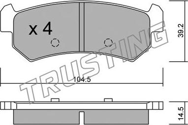 Trusting 527.0 - Bremsbelagsatz, Scheibenbremse alexcarstop-ersatzteile.com