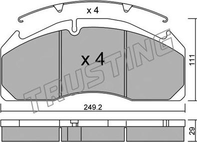 Trusting 609.0 - Bremsbackensatz alexcarstop-ersatzteile.com