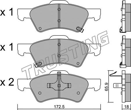 Trusting 639.0 - Bremsbackensatz alexcarstop-ersatzteile.com