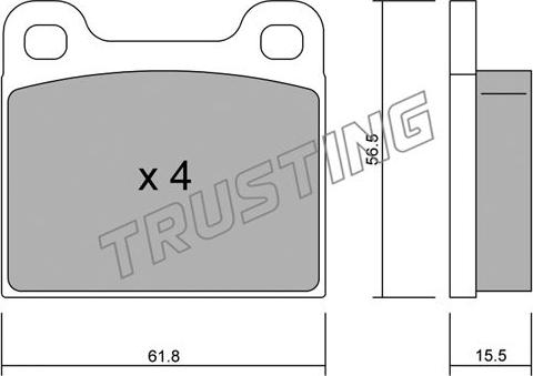 Trusting 003.4 - Bremsbelagsatz, Scheibenbremse alexcarstop-ersatzteile.com