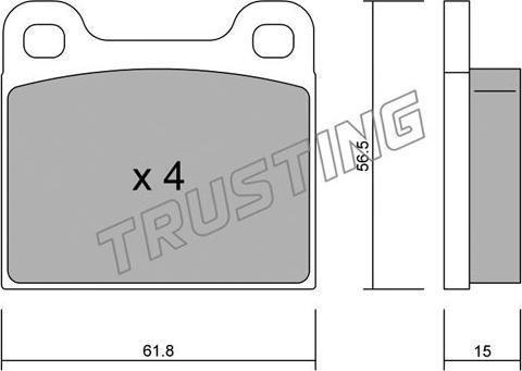 Trusting 003.0 - Bremsbelagsatz, Scheibenbremse alexcarstop-ersatzteile.com