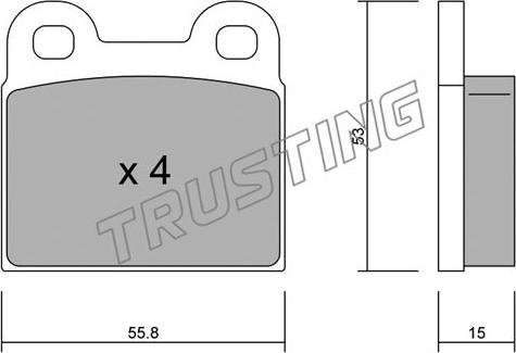 Trusting 002.1 - Bremsbelagsatz, Scheibenbremse alexcarstop-ersatzteile.com