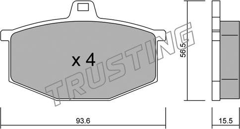 Trusting 014.0 - Bremsbelagsatz, Scheibenbremse alexcarstop-ersatzteile.com