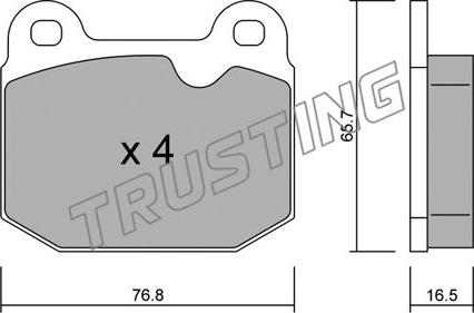 Trusting 015.1 - Bremsbelagsatz, Scheibenbremse alexcarstop-ersatzteile.com