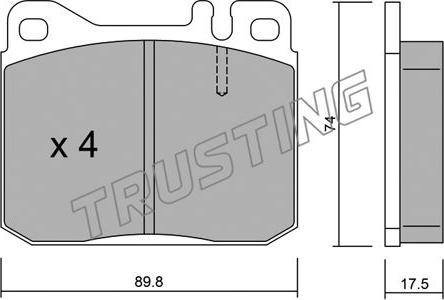 Trusting 013.1 - Bremsbelagsatz, Scheibenbremse alexcarstop-ersatzteile.com