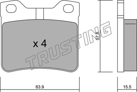 Trusting 199.1 - Bremsbelagsatz, Scheibenbremse alexcarstop-ersatzteile.com