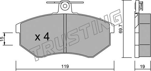 Trusting 151.0 - Bremsbelagsatz, Scheibenbremse alexcarstop-ersatzteile.com