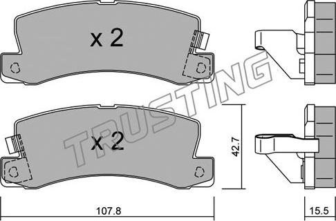 Trusting 164.1 - Bremsbelagsatz, Scheibenbremse alexcarstop-ersatzteile.com