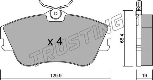 Trusting 167.0 - Bremsbelagsatz, Scheibenbremse alexcarstop-ersatzteile.com