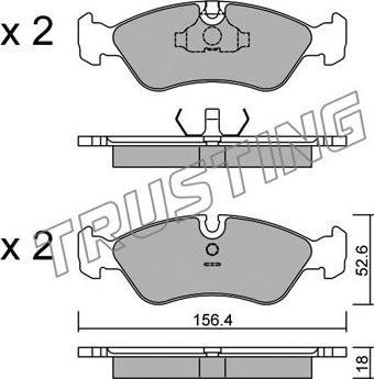 Trusting 119.0 - Bremsbelagsatz, Scheibenbremse alexcarstop-ersatzteile.com